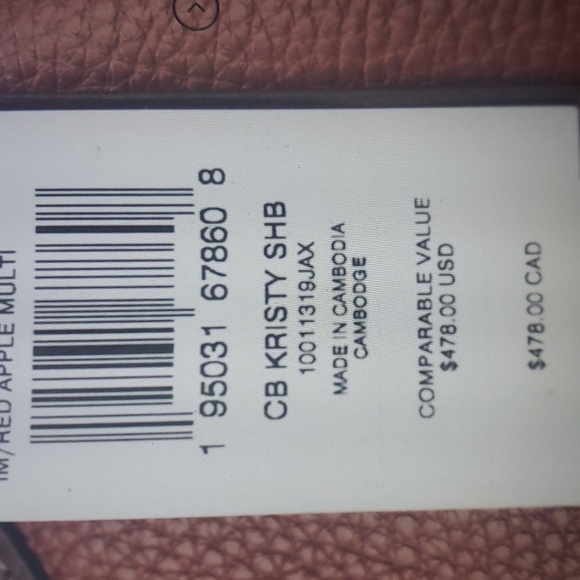 COACH Kristy Pebbled Leather Red 🍎 - Picture 14 of 15